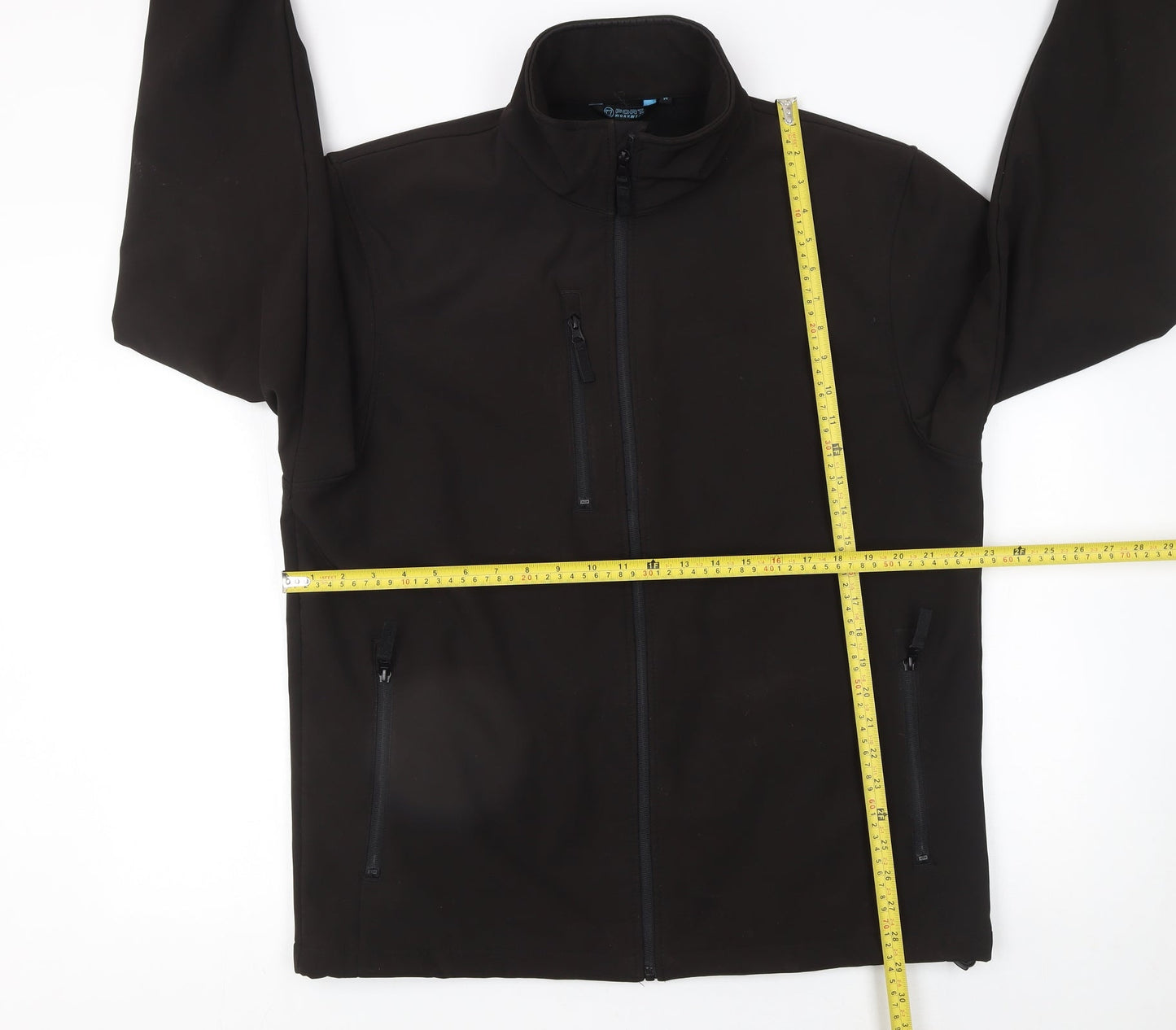 Fort Workwear Men’s Black Soft Shell Jacket M Windproof Water Resistant