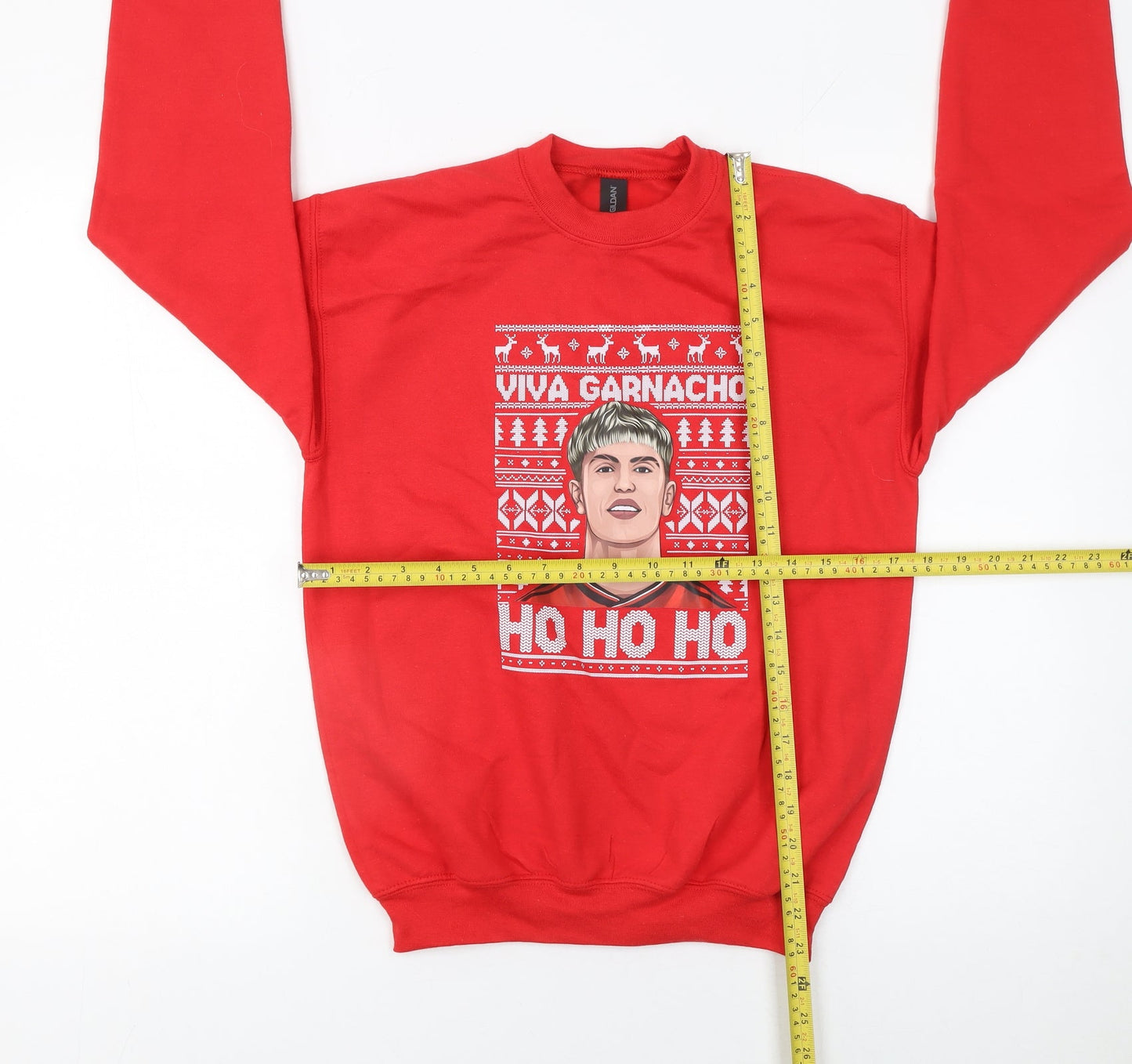 Gildan Boys Red Christmas Pullover Sweatshirt L Funny Graphic Ho Ho Ho