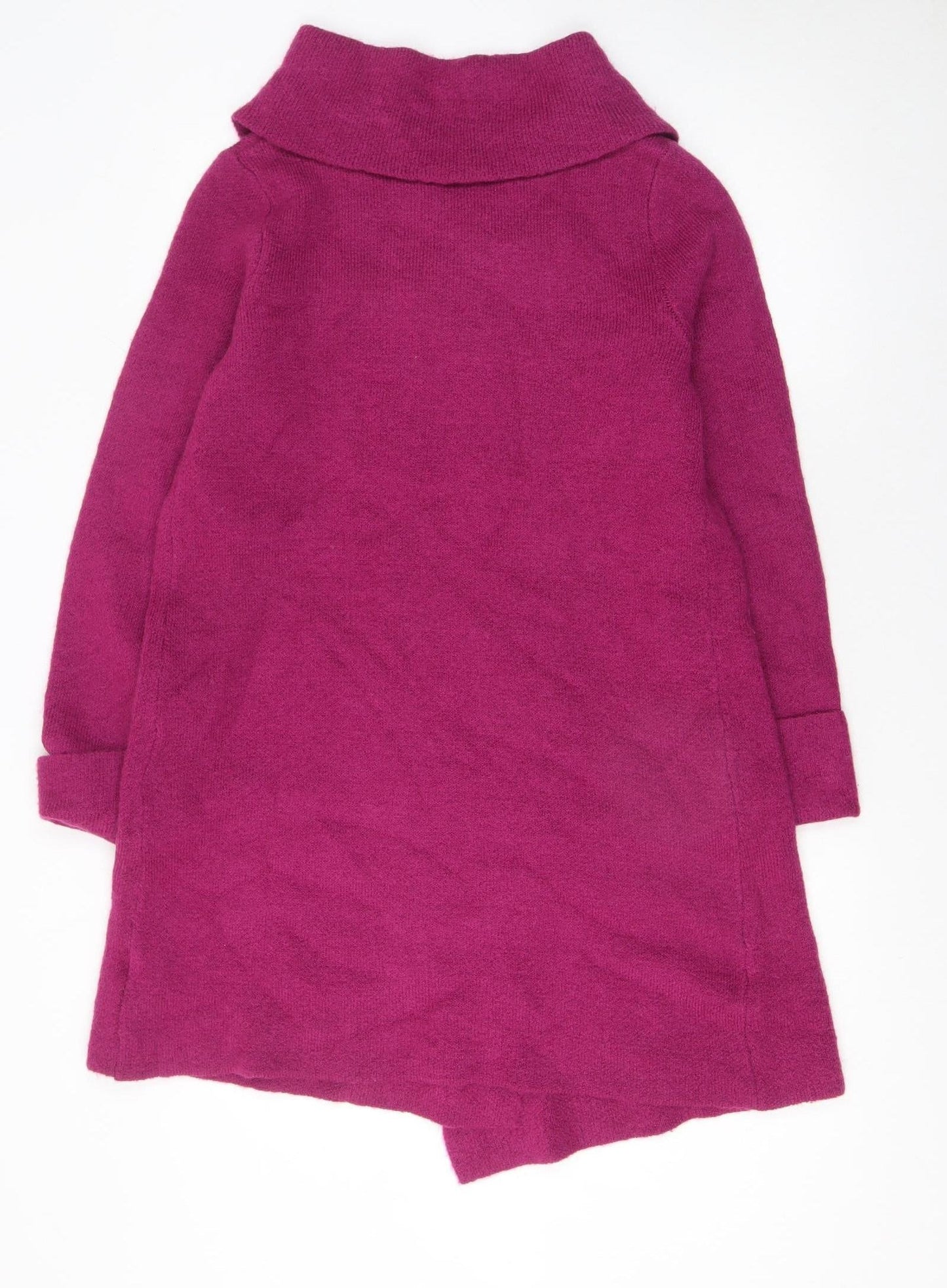 Max Studio Women's Pink Wool Blend Cowl Neck Cardigan M