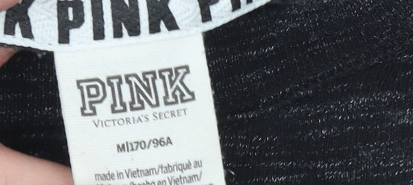 Victoria's Secret PINK Women's Black Cotton Blend Pullover Sweatshirt Size 12