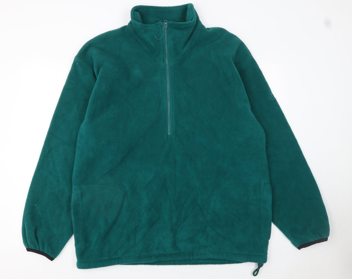 GTC Men's Green Fleece 1/2 Zip Pullover Sweatshirt Size M