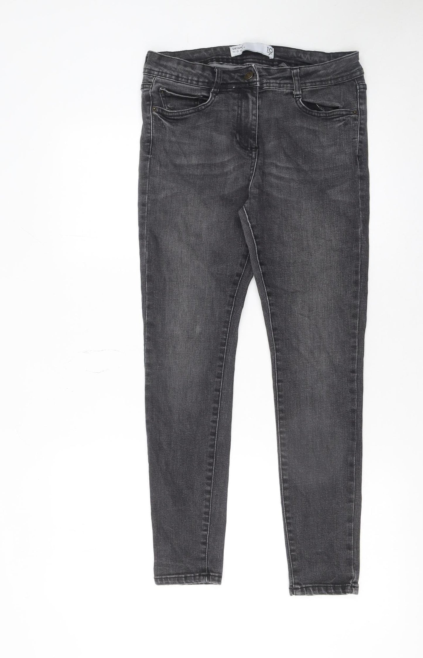 Next Women’s Grey Skinny Jeans Size 10 Slim Fit Denim