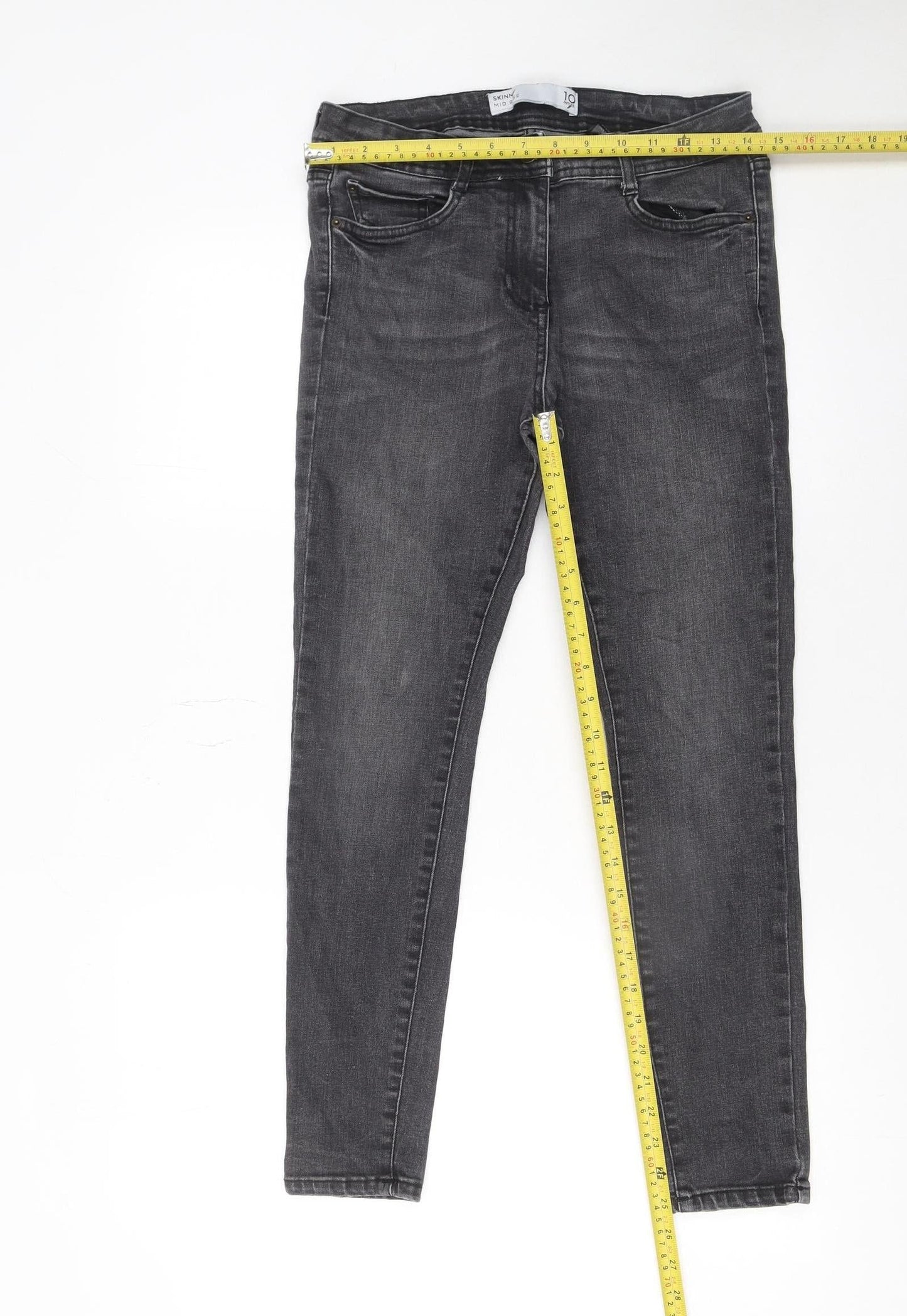 Next Women’s Grey Skinny Jeans Size 10 Slim Fit Denim
