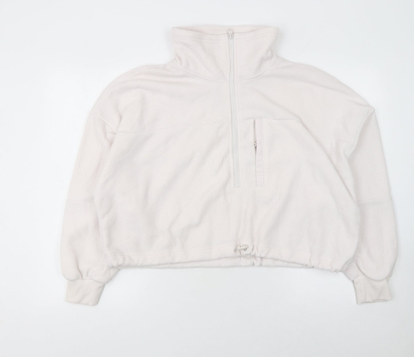 Anko Active Women's Beige Fleece 1/4 Zip Sweatshirt Size 14