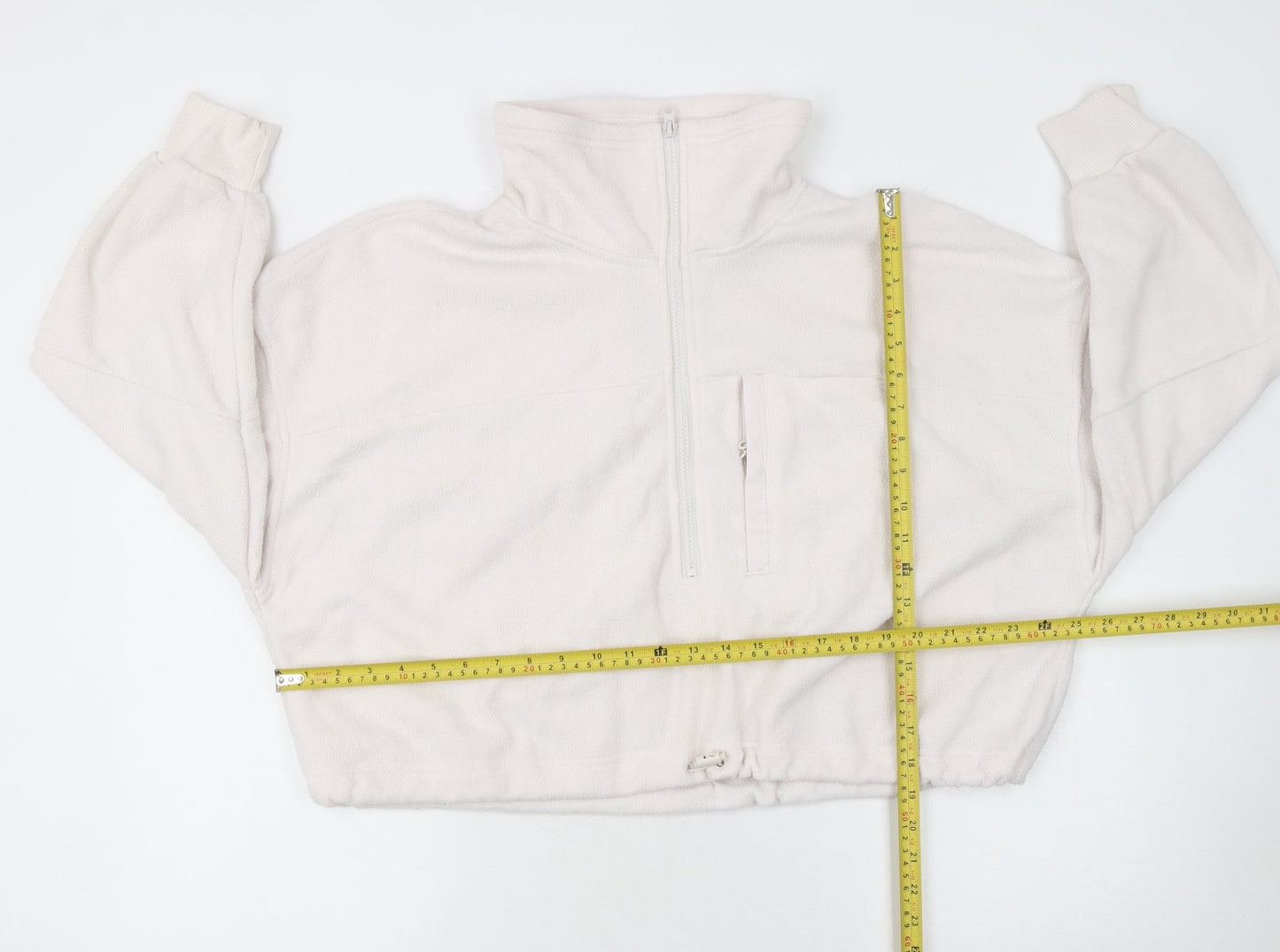 Anko Active Women's Beige Fleece 1/4 Zip Sweatshirt Size 14
