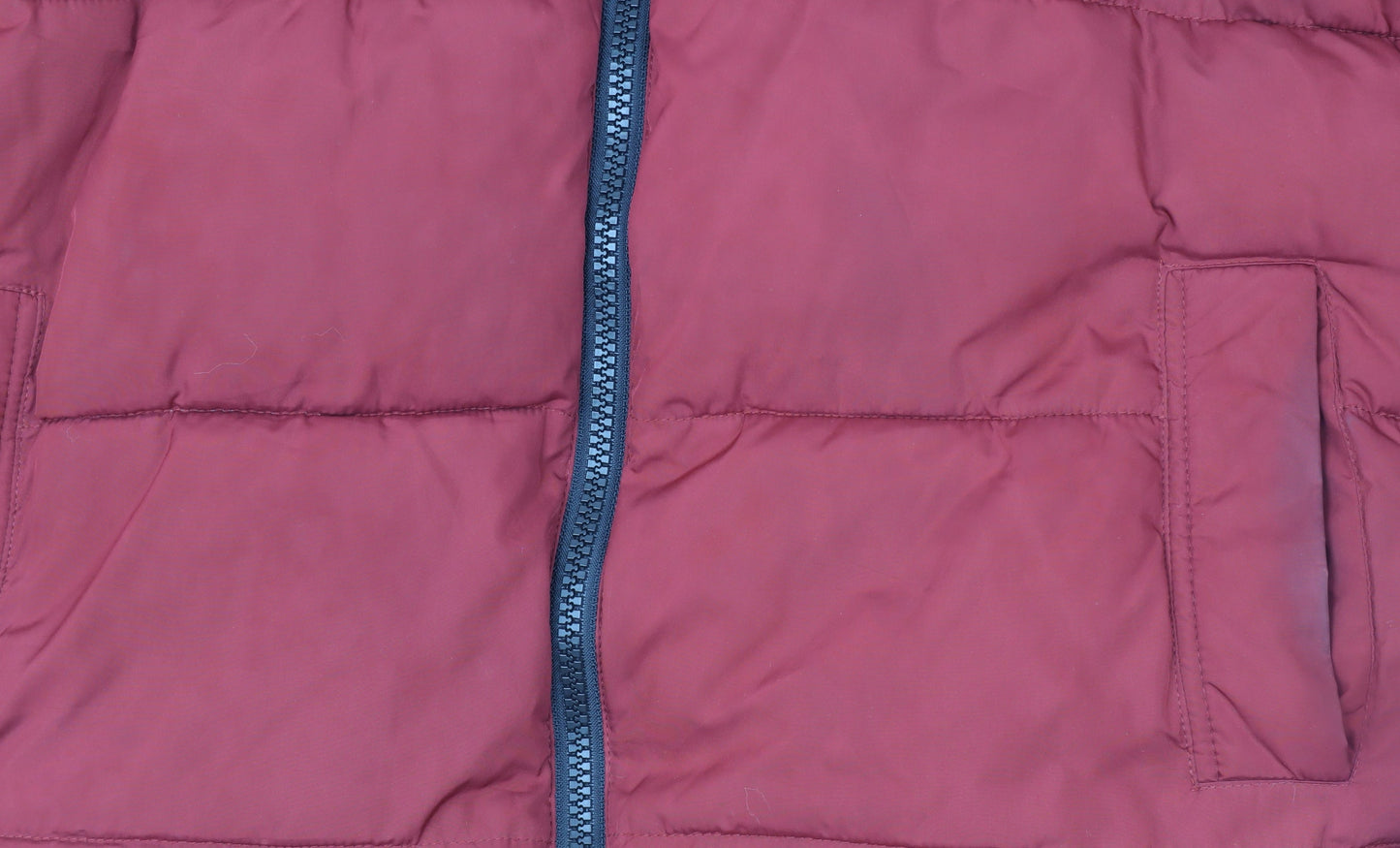 Urban Outfitters Womens Red Puffer Jacket Size M Full Zip Winter Coat