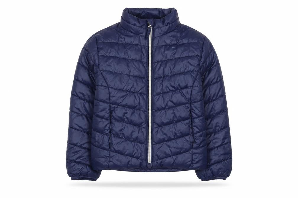 H&M Girls Blue Puffer Jacket 3-4 Years Lightweight Quilted Zip Coat