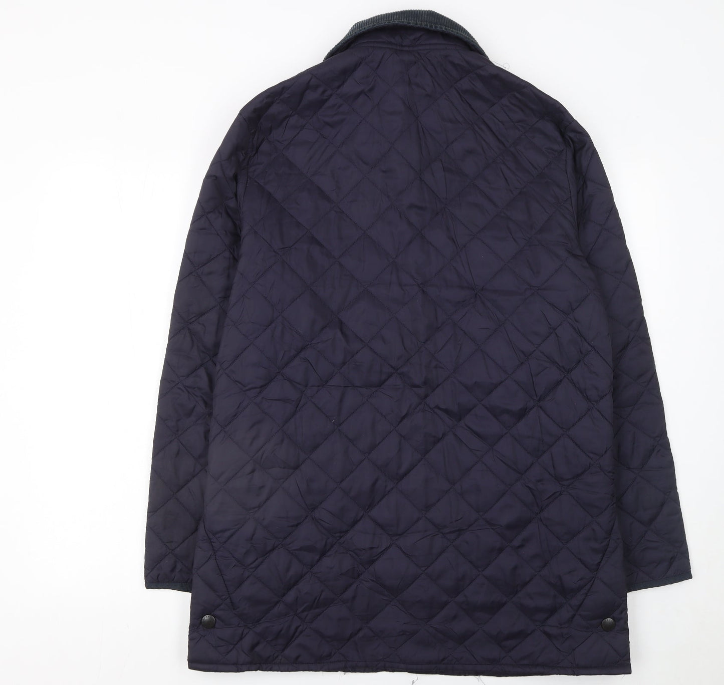 Barbour Men's Blue Quilted Mid-Length Jacket Size S