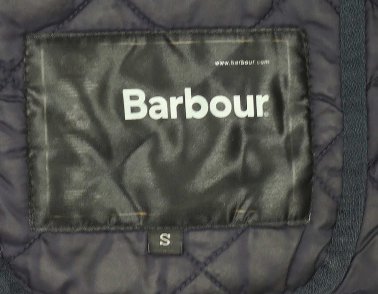 Barbour Men's Blue Quilted Mid-Length Jacket Size S
