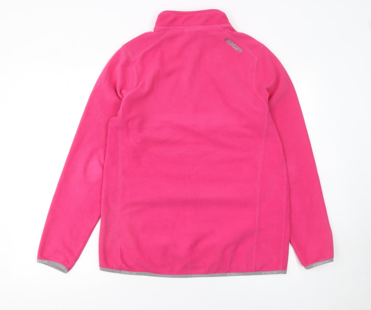 TOG24 Womens Pink 1/4 Zip Fleece Pullover Sweatshirt Size 16