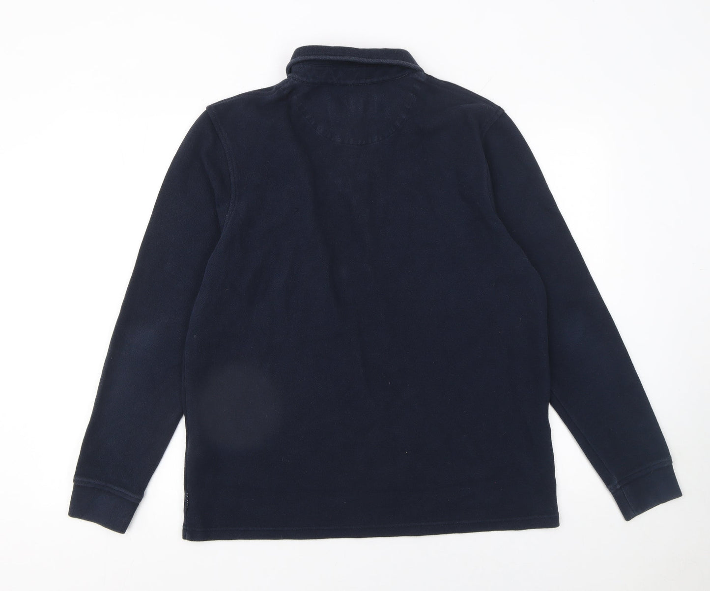 Ted Baker Men's Blue Long Sleeve Cotton Polo Shirt Size L
