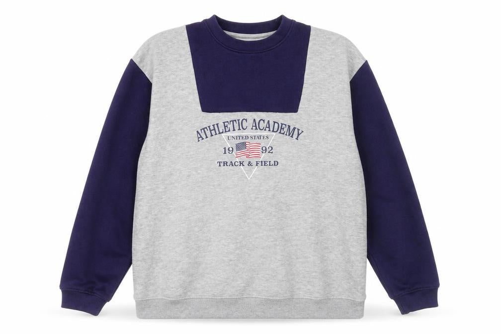 Daisy Street Curve Womens Grey Blue Athletic Academy Sweatshirt UK 18