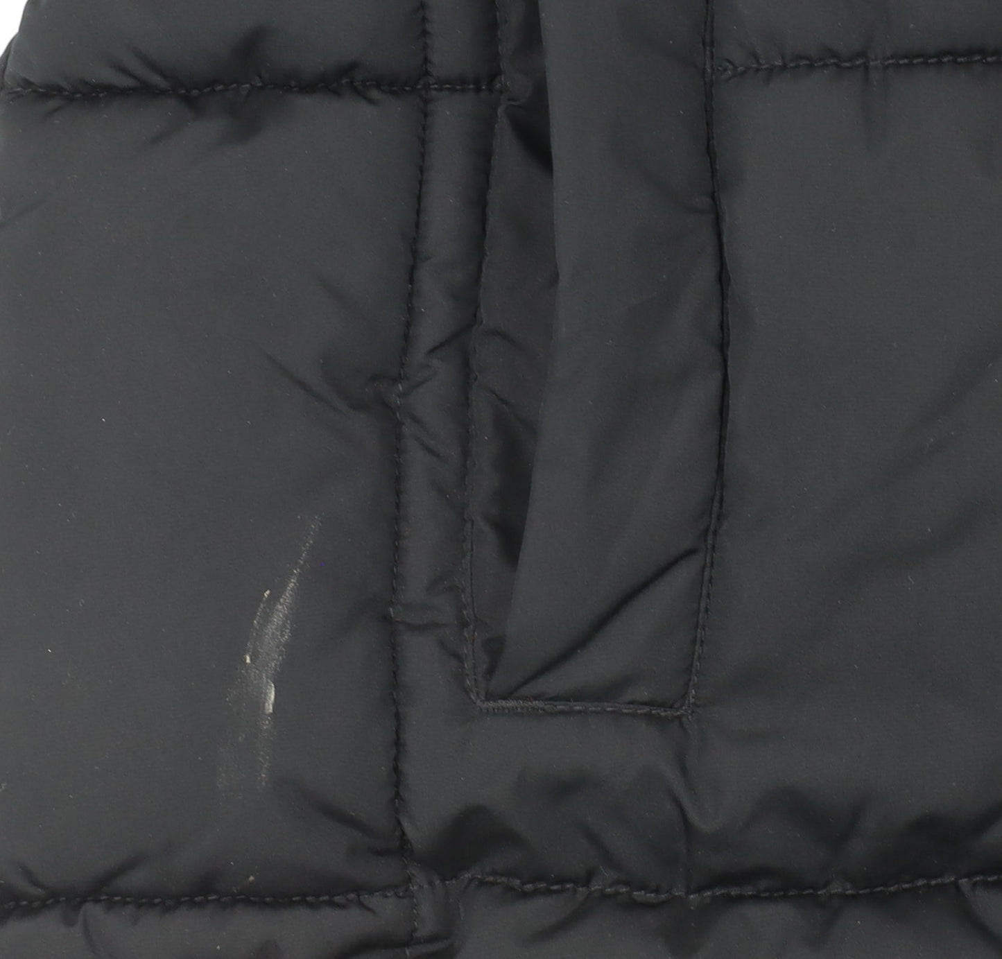 Next Girls Black Long Puffer Coat Hooded Quilted Winter Jacket Age 11 Years
