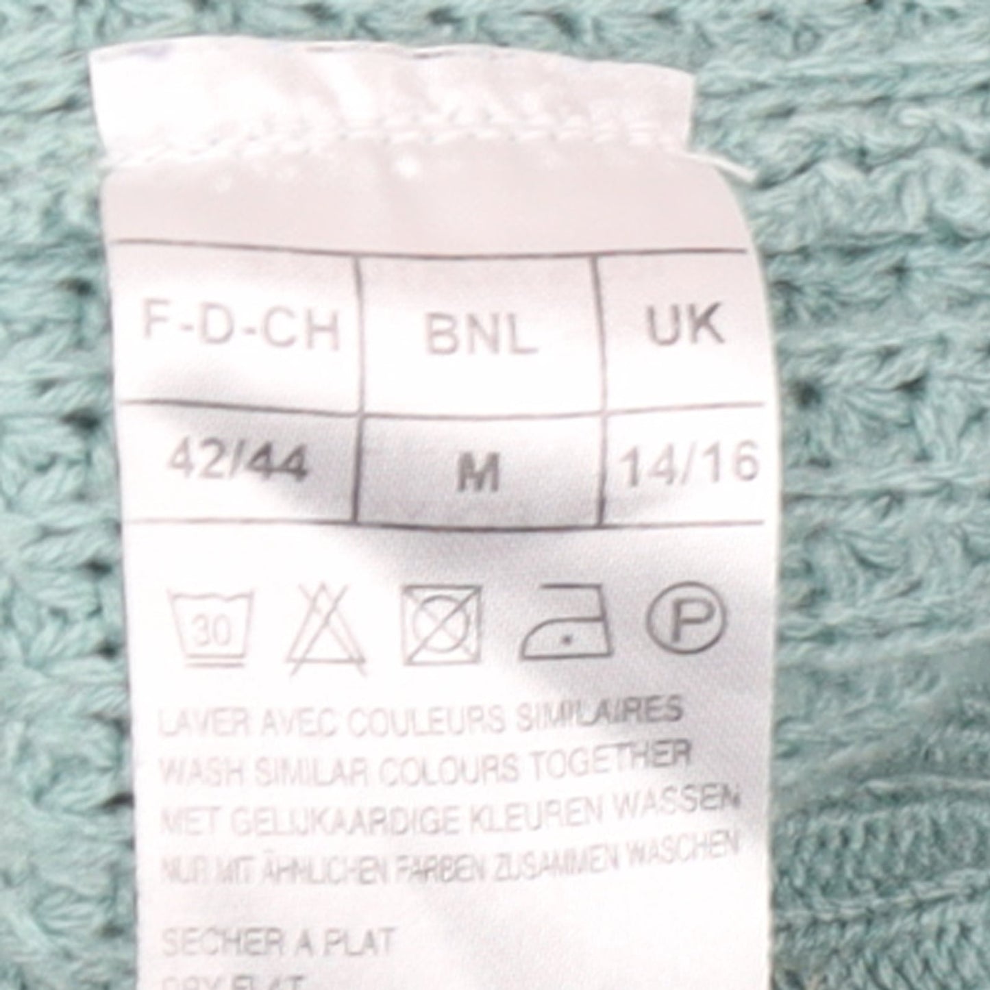 Damart Women’s Green Waffle Knit Mock Neck Jumper Size 14/16