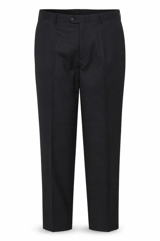 Black Label Peter Drew Men's Black 38L Pleated Wool Blend Dress Trousers