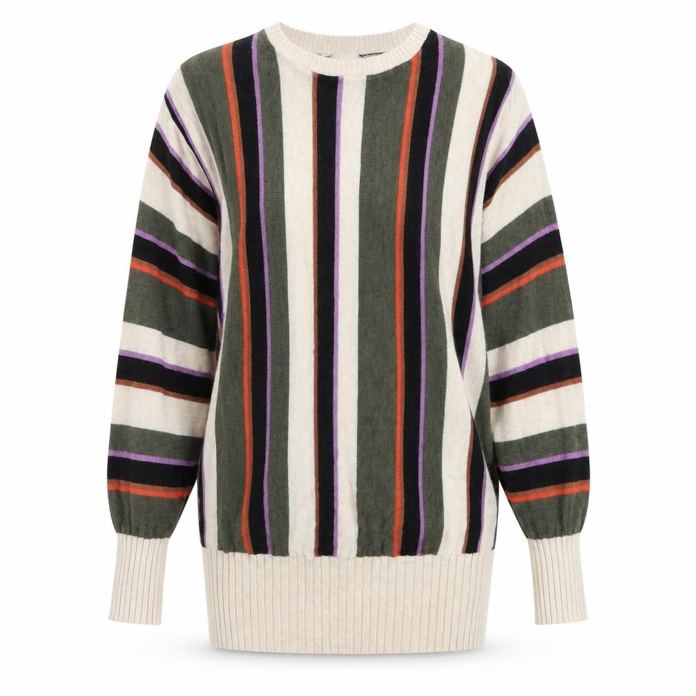 Marks & Spencer Women’s Multicoloured Striped Crew Neck Jumper Size S