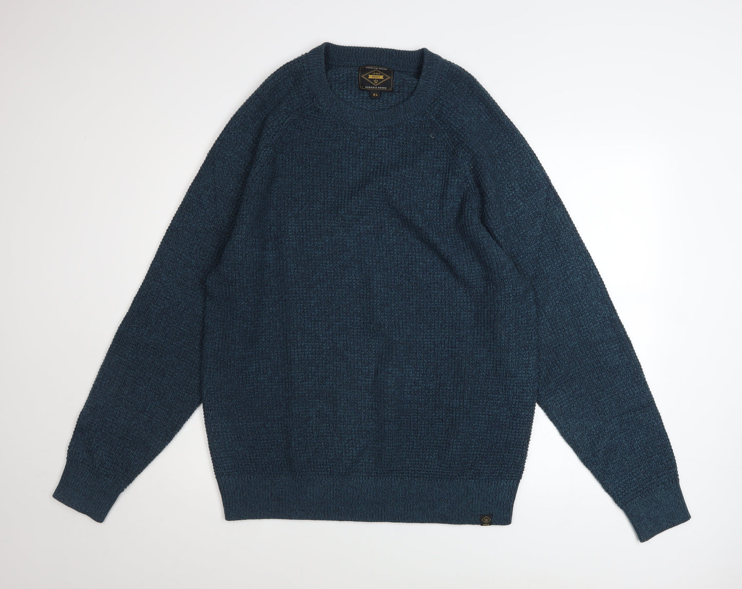Next Mens Blue XL Crew Neck Knit Pullover Jumper Long Sleeve
