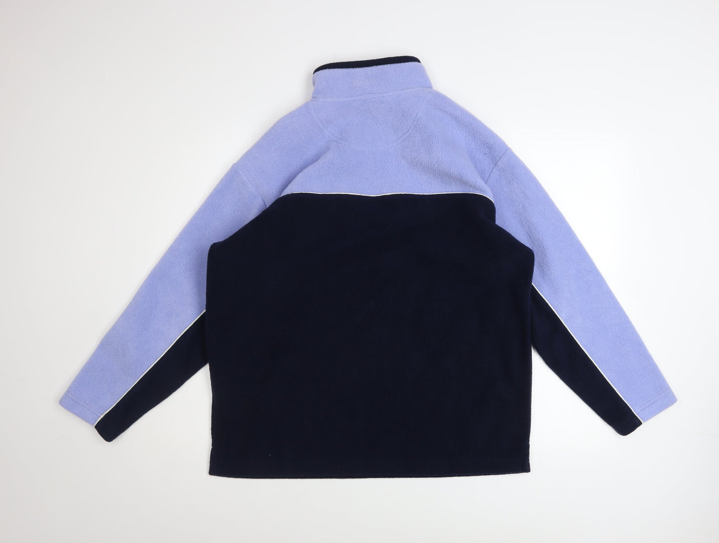Maine New England Womens Blue Fleece 1/2 Zip Pullover Sweatshirt Size 12