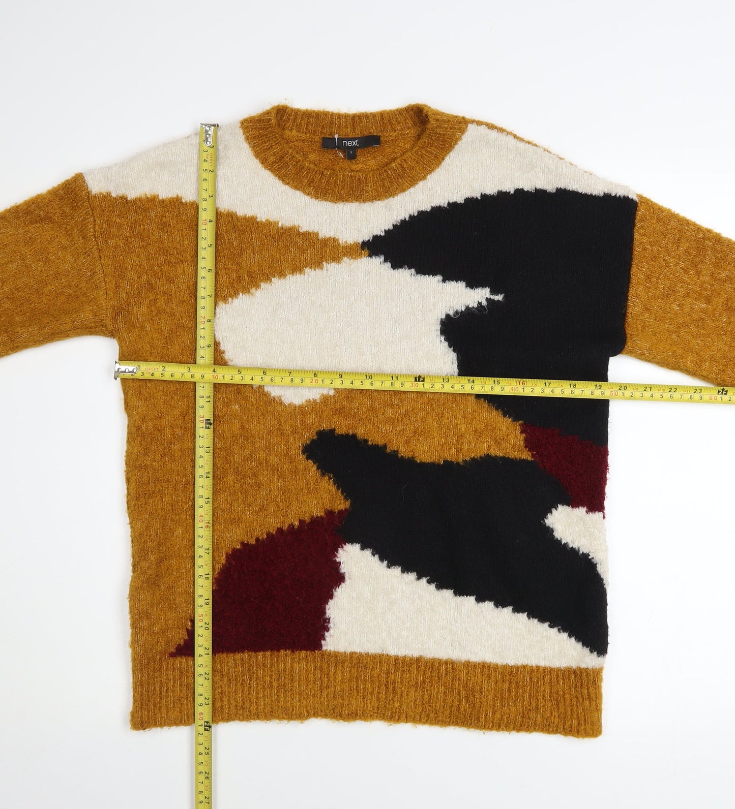 Next Womens Multicoloured Chunky-Knit Pullover Jumper Size S