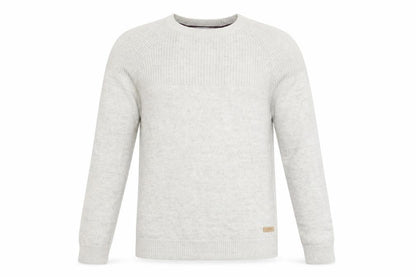 Front view of ESPRIT Men’s Beige Cotton Crew Neck jumper, size S