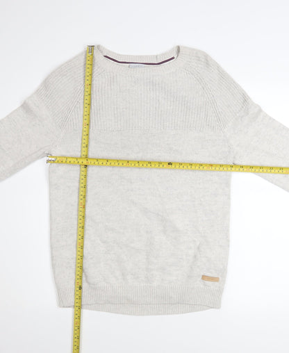 Back view of ESPRIT Men’s Beige Cotton Crew Neck jumper, size S