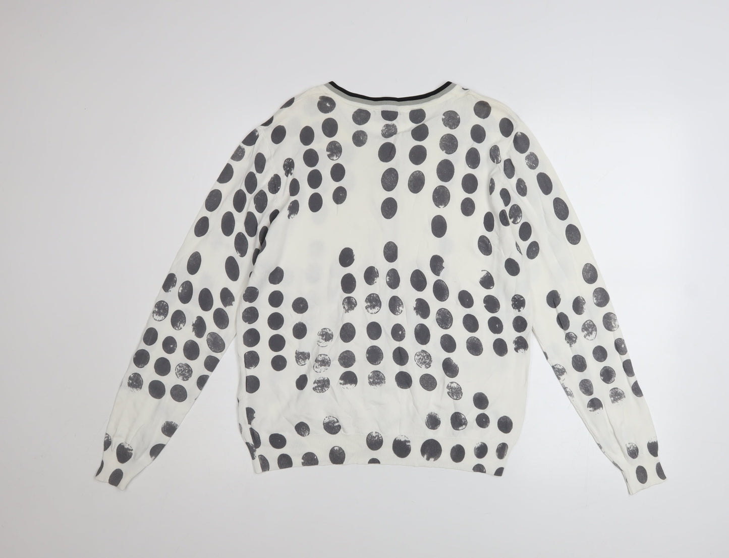 Roman Women’s White Polka Dot Sequin Cardigan Size 18