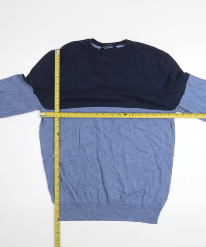 Back view of Crew Clothing Blue Cotton jumper, size S