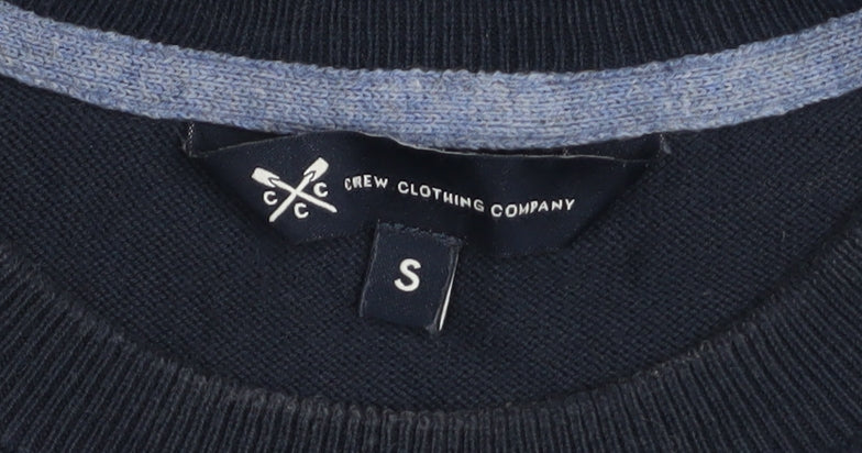 Crew Clothing Men’s Blue Cotton Pullover Jumper Size S