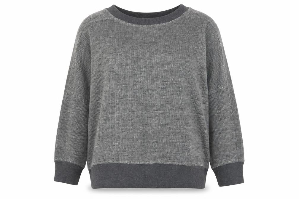 Zara Trafaluc Women Grey Cotton Blend Pullover Sweatshirt Size M
