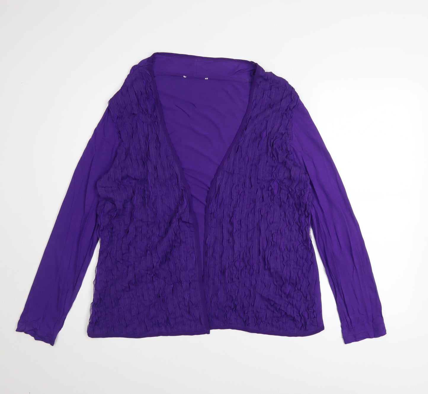 Marks and Spencer Per Una Women's Purple Viscose Open Cardigan Size 18
