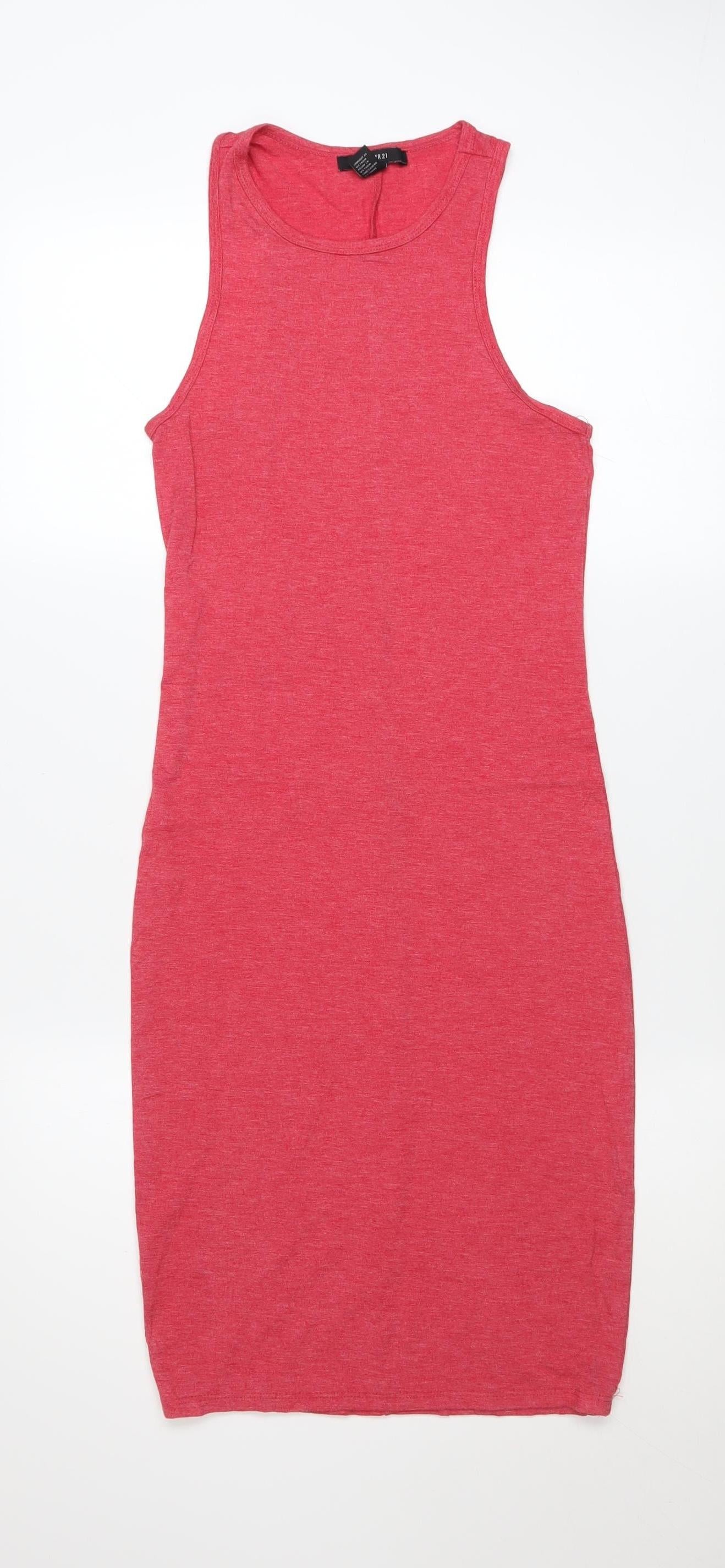 Forever 21 Women Red Sleeveless Bodycon Dress Size S