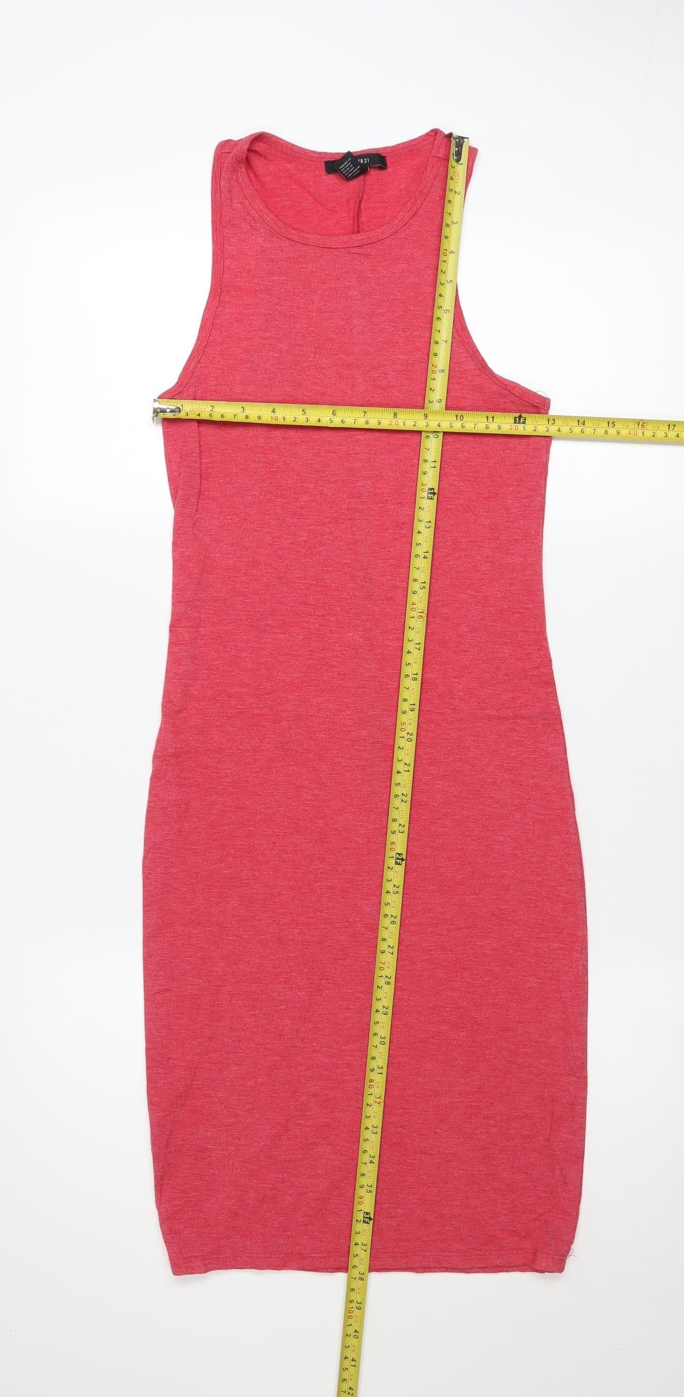 Forever 21 Women Red Sleeveless Bodycon Dress Size S
