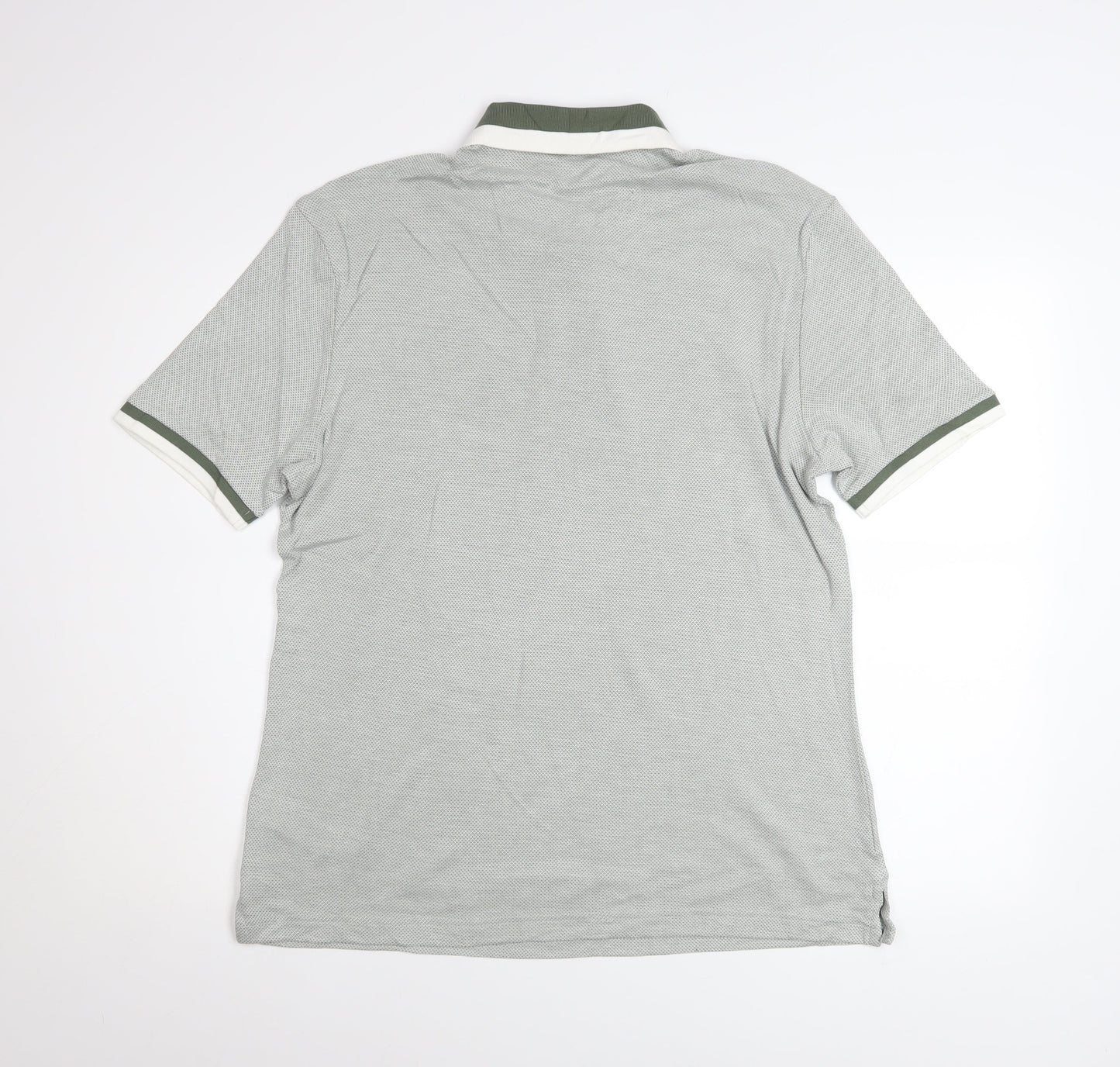 Marks and Spencer Men's Grey Regular Fit Modal Polo Shirt Size M