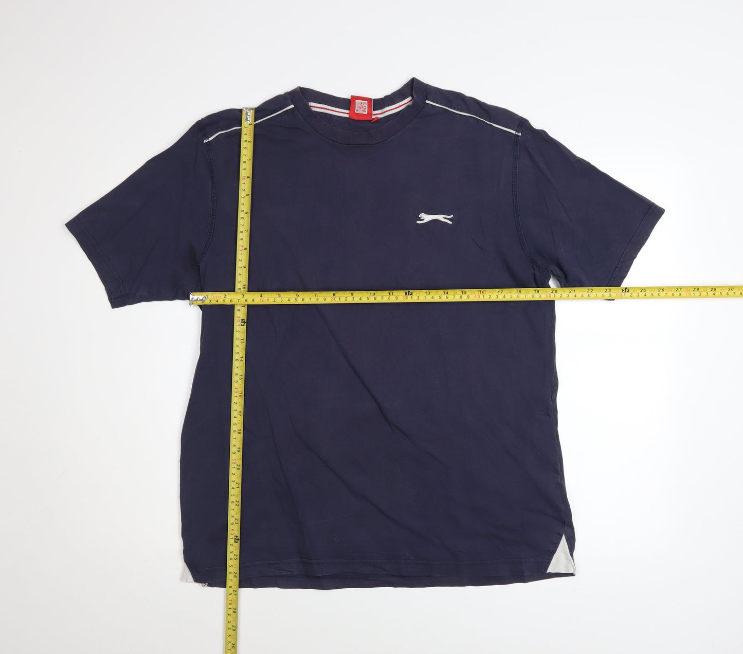 Slazenger Men's Blue Short Sleeve Crew Neck Cotton T-Shirt Size L