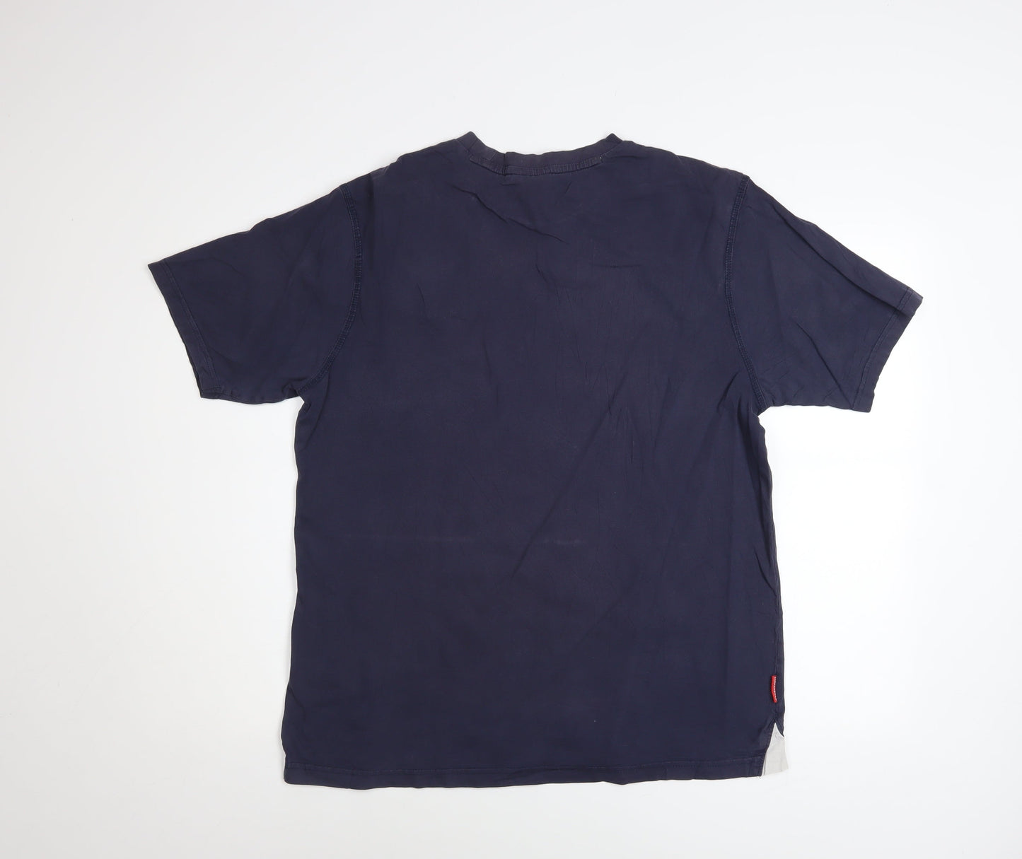 Slazenger Men's Blue Short Sleeve Crew Neck Cotton T-Shirt Size L