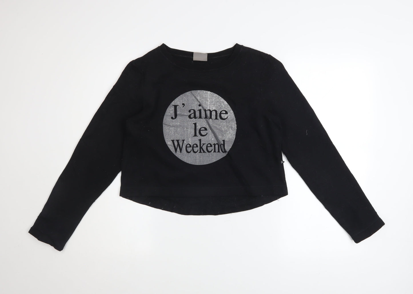 Vero Moda Women Black S Graphic Print Pullover Sweatshirt