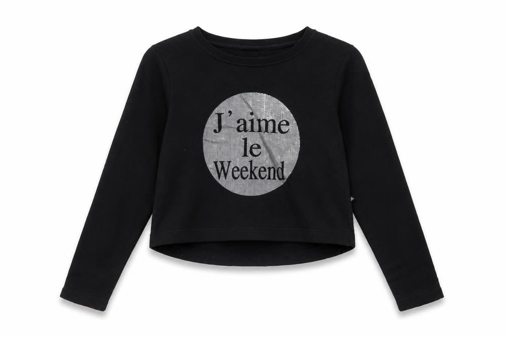 Vero Moda Women Black S Graphic Print Pullover Sweatshirt