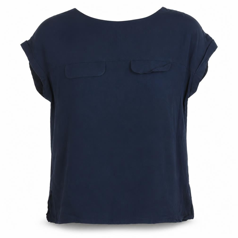 Next Women's Blue Short Sleeve Viscose Blouse Size 14