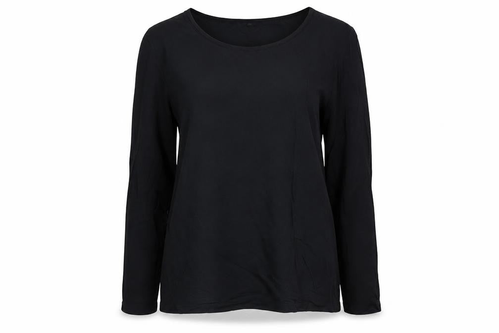 Jigsaw Women's Black Long Sleeve Modal Cotton Blouse M