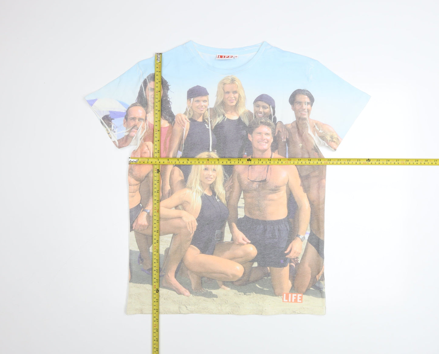 LIFE Men's Multicoloured Baywatch Graphic Crew Neck T-Shirt Size M