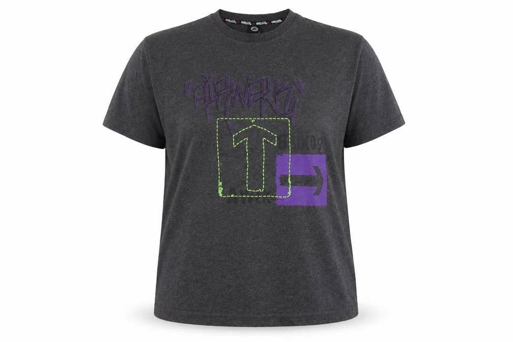 Airwalk Unisex Grey Graphic T-Shirt L Basic Casual Short Sleeve