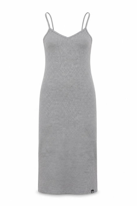 Superdry Women’s Grey Striped Midi Slip Dress XS