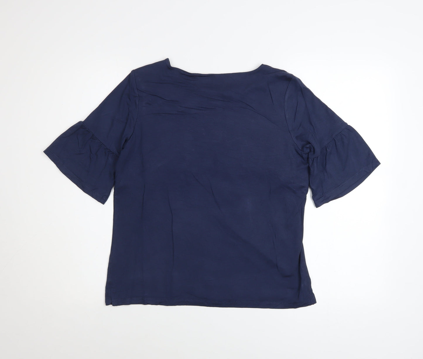 Crew Clothing Company Women Blue Size 10 Short Sleeve Basic Blouse