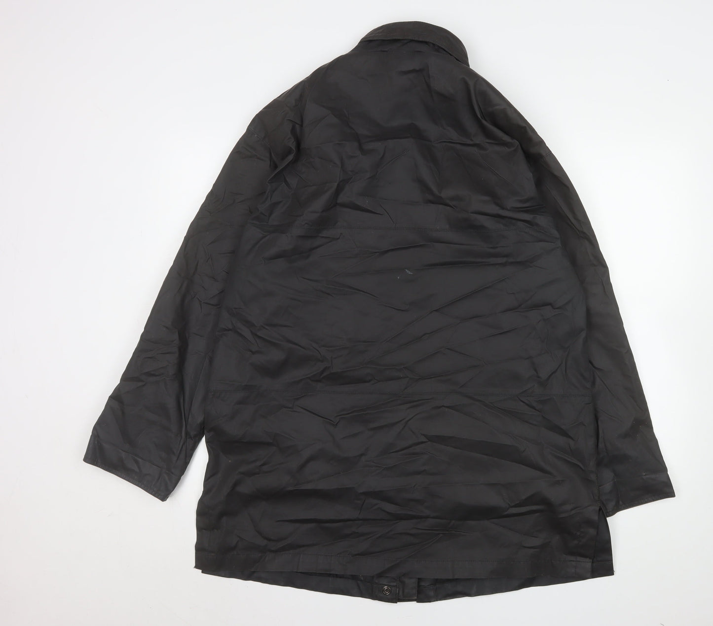 Cloud Nine Women Black Cotton Long Rain Coat Size M