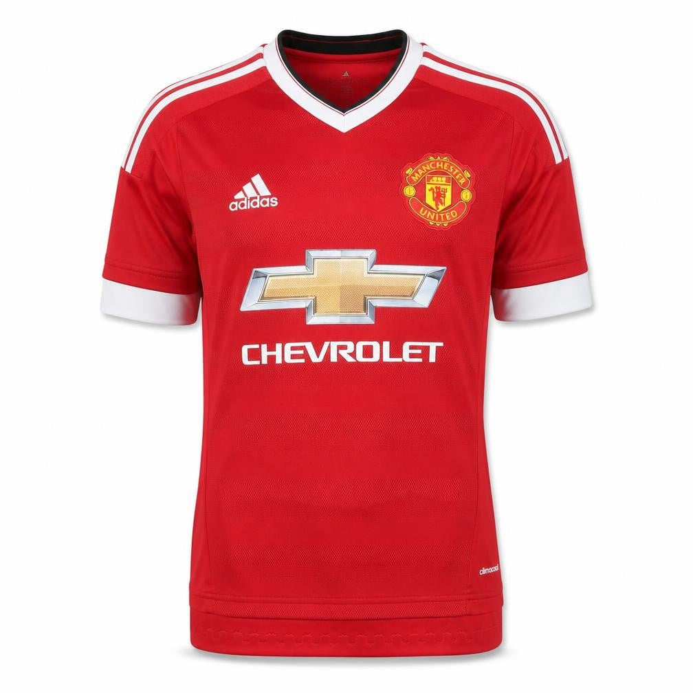 Adidas Manchester United Red Teens 13 Short Sleeve V-Neck Football T-Shirt