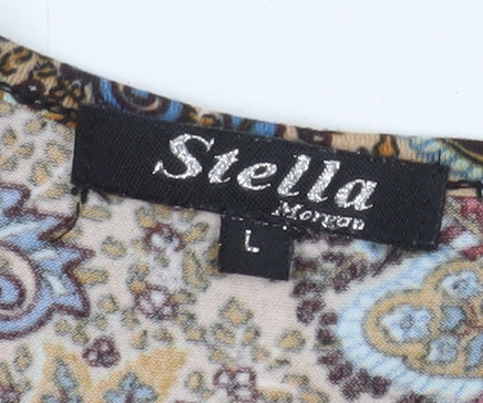 Stella Morgan Womens Multicoloured Paisley A-Line Long Sleeve Dress L