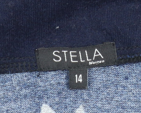 Stella Morgan Women Navy Blue Paisley Shift Dress Size 14