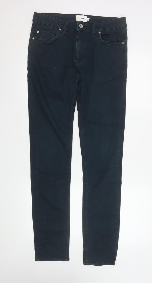 Farah Men's Black Slim Jeans 32W 34L Cotton Denim Stretch