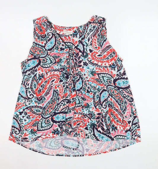 Monsoon Women’s Multicoloured Paisley Sleeveless Tunic Blouse Size M