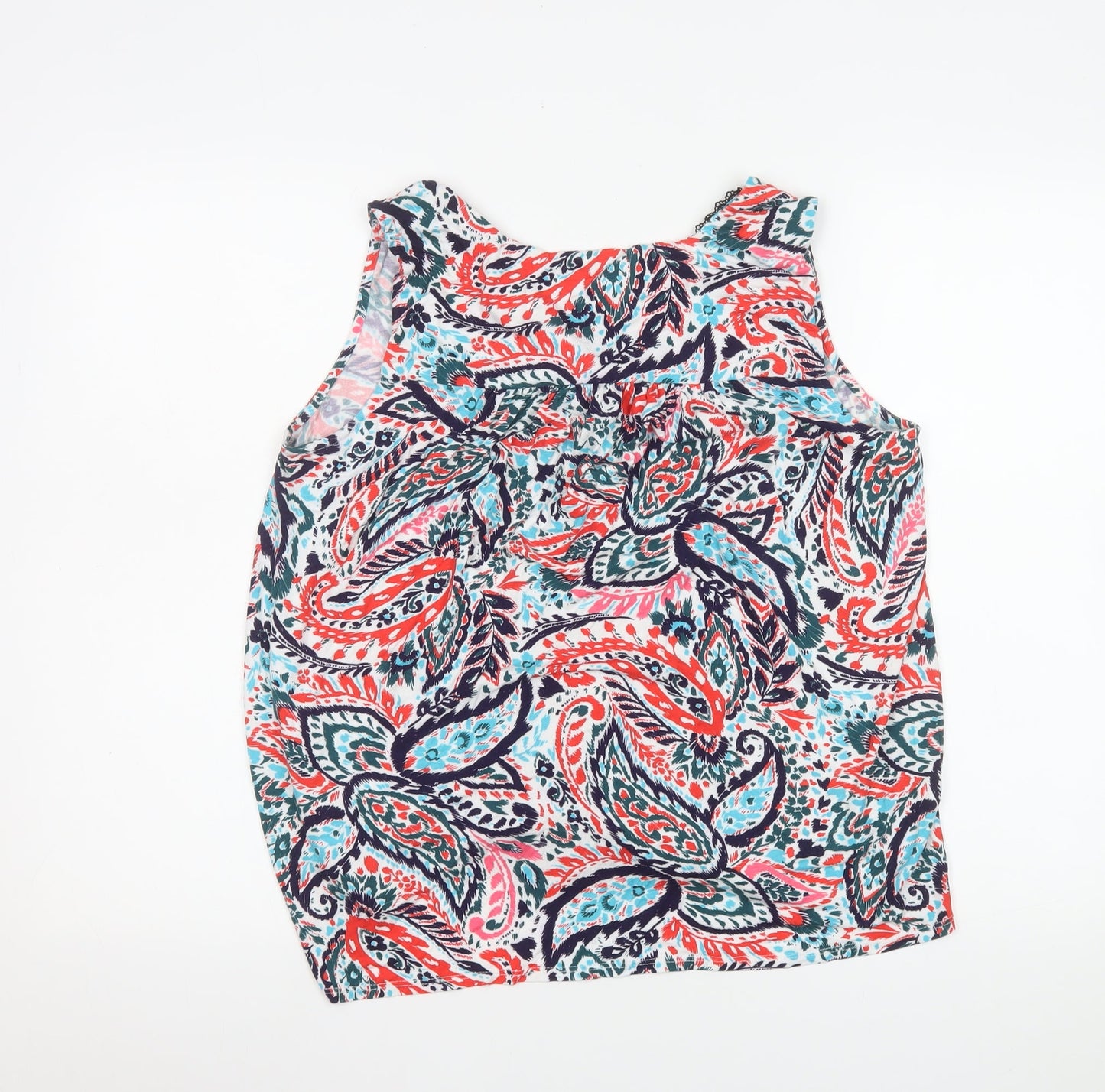 Monsoon Women’s Multicoloured Paisley Sleeveless Tunic Blouse Size M